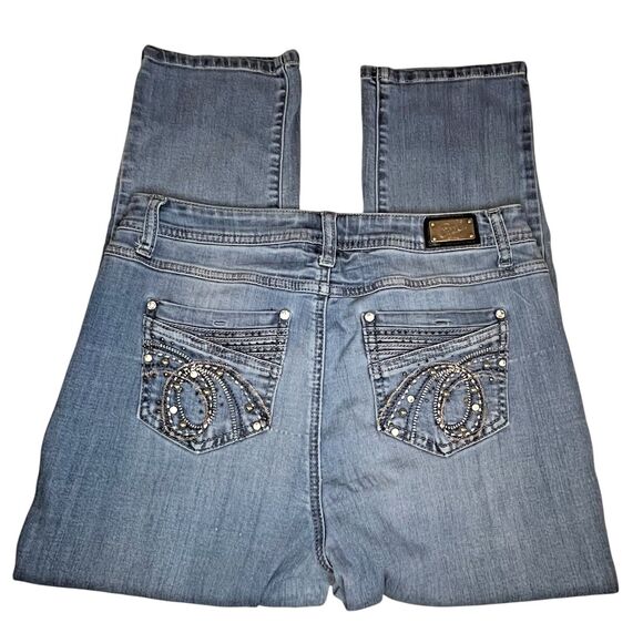 Earl Jeans Women 8 Cropped Mid Rise Stretch (W28 L23) - Picture 1 of 14